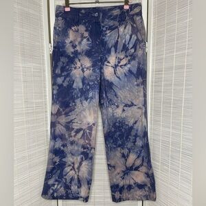Rag & Bone Purple Tie Dye Cropped Pants Vibrant Purple Size 4